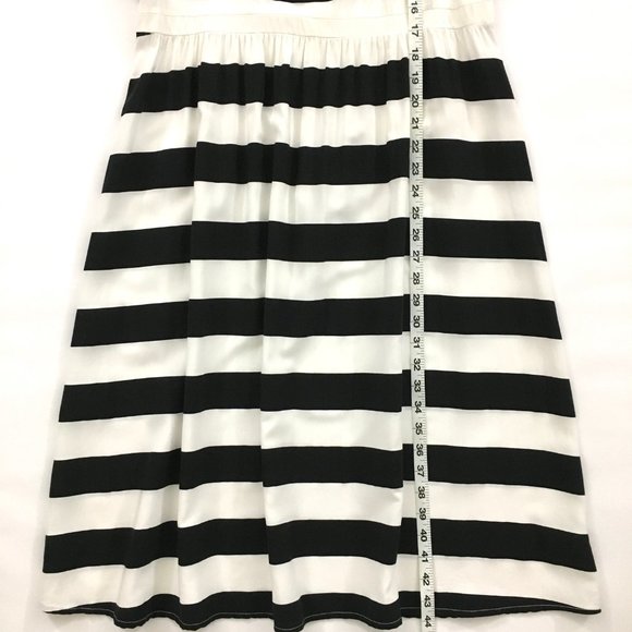 OLD NAVY White Black Stripe Fit & Flare Flirty Dress - 16 - Picture 5 of 7